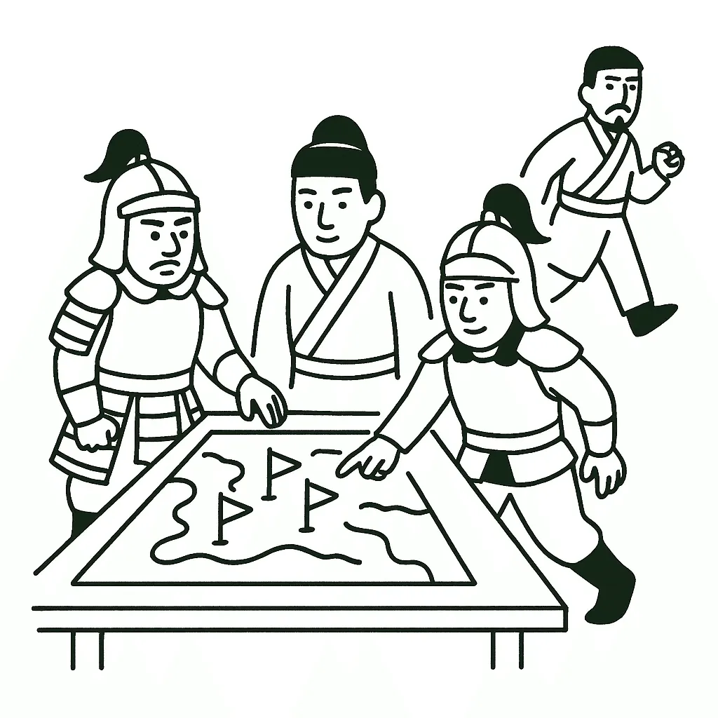 合従連衡の意味を表すイラスト